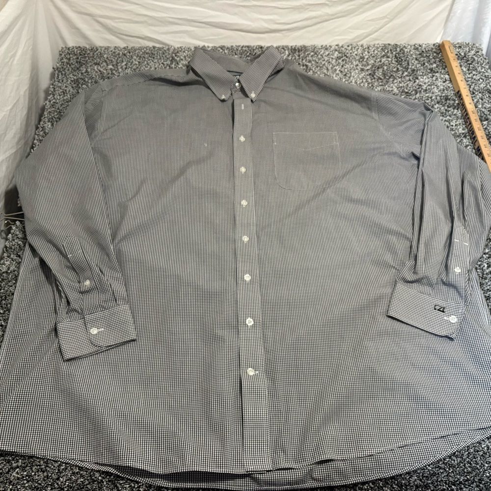Cutter & Buck Men's black and white checkered Button-Down Shirt size 4xt